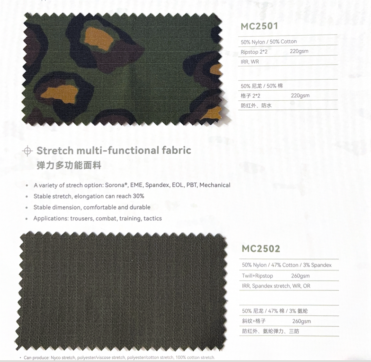 NyCo tactical pants fabric